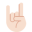 Teufelsgruß: helle Hautfarbe-Emoji auf X / Twitter