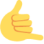 Call Me Hand emoji on X / Twitter