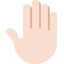 Emoji Angkat belakang tapak tangan: ton kulit cerah pada X / Twitter