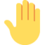 Emoji Dorso mano alzata su X / Twitter