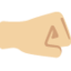 Faust nach rechts: mittelhelle Hautfarbe-Emoji auf X / Twitter