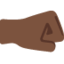 Right-Facing Fist: Dark Skin Tone emoji on X / Twitter