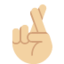 Emoji Dedos cruzados: pele morena clara no X / Twitter