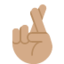 Crossed Fingers: Medium Skin Tone emoji on X / Twitter