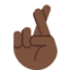 Crossed Fingers: Dark Skin Tone emoji on X / Twitter