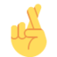 Crossed Fingers emoji on X / Twitter