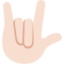 Emoji Gesto ti amo: carnagione chiara su X / Twitter