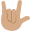 Emoji Gesto ti amo: carnagione olivastra su X / Twitter