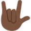 Love-You Gesture: Dark Skin Tone emoji on X / Twitter