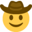 Cowboy Hat Face emoji on X / Twitter