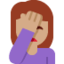 Emoji Donna esasperata: carnagione olivastra su X / Twitter