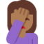 Woman Facepalming: Medium-Dark Skin Tone emoji on X / Twitter
