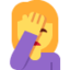 Woman Facepalming emoji on X / Twitter
