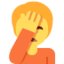 Person Facepalming emoji on X / Twitter
