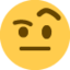 Face with Raised Eyebrow emoji on X / Twitter