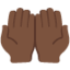 Handflächen nach oben: dunkle Hautfarbe-Emoji auf X / Twitter