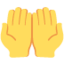 อีโมจิ แบสองมือ บน X / Twitter