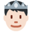 Emoji Principe: carnagione chiara su X / Twitter