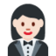 Frau im Smoking: helle Hautfarbe-Emoji auf X / Twitter