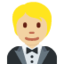 Person in Tuxedo: Medium-Light Skin Tone emoji on X / Twitter
