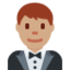 Emoji Uomo in smoking: carnagione olivastra su X / Twitter