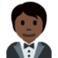 Person in Tuxedo: Dark Skin Tone emoji on X / Twitter