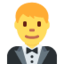Emoji Uomo in smoking su X / Twitter