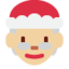 Emoji Pn. Claus: ton kulit sederhana cerah pada X / Twitter