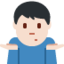 Man Shrugging: Light Skin Tone emoji on X / Twitter