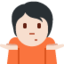 Schulterzuckende Person: helle Hautfarbe-Emoji auf X / Twitter