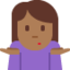 Woman Shrugging: Medium-Dark Skin Tone emoji on X / Twitter