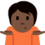 Person Shrugging: Dark Skin Tone emoji on X / Twitter