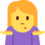 Woman Shrugging emoji on X / Twitter
