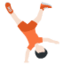 Emoji Persona che fa la ruota: carnagione chiara su X / Twitter