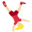 Emoji Người phụ nữ nhào lộn: màu da sáng trung bình trên X / Twitter