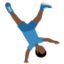 Man Cartwheeling: Dark Skin Tone emoji on X / Twitter