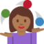 Woman Juggling: Medium-Dark Skin Tone emoji on X / Twitter