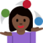 Woman Juggling: Dark Skin Tone emoji on X / Twitter
