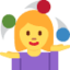 Woman Juggling emoji on X / Twitter