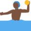 Emoji Pallanuotista uomo: carnagione scura su X / Twitter