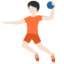 Emoji Persona che gioca a pallamano: carnagione chiara su X / Twitter