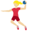 Emoji Wanita bermain bola baling: ton kulit sederhana cerah pada X / Twitter