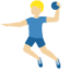 Man Playing Handball: Medium-Light Skin Tone emoji on X / Twitter