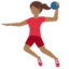 Emoji Jogadora de handebol: pele morena escura no X / Twitter
