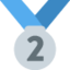 Emoji Pingat tempat kedua pada X / Twitter