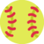 Softbal-emoji op X / Twitter