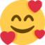 Smiling Face with Hearts emoji on X / Twitter