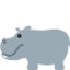 Hippopotamus emoji on X / Twitter