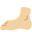 Emoji Hujung kaki: ton kulit sederhana cerah pada X / Twitter