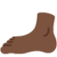 Emoji Hujung kaki: ton kulit gelap pada X / Twitter